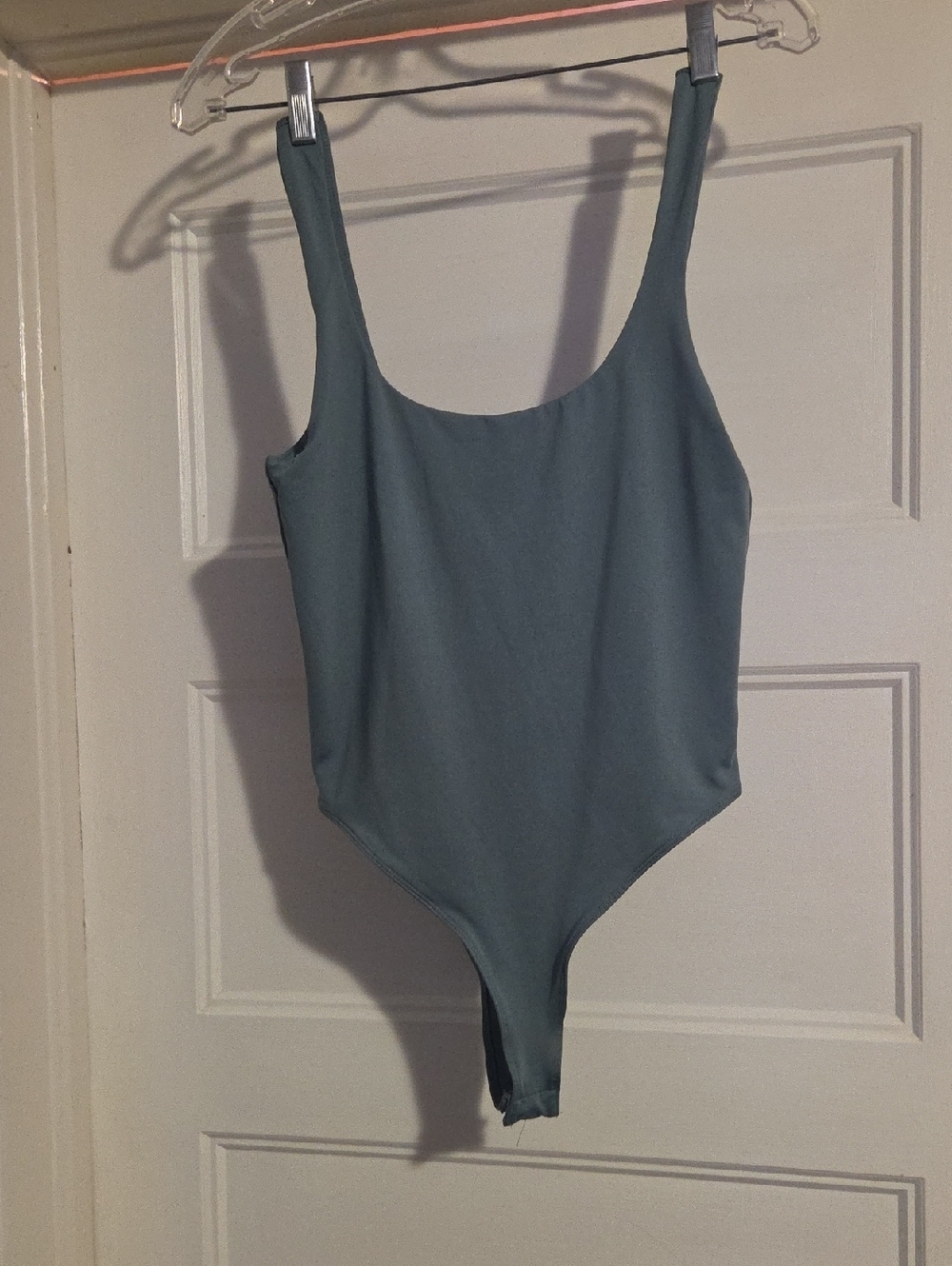 Scoop Neck Steel Blue Women’s Bodysuit